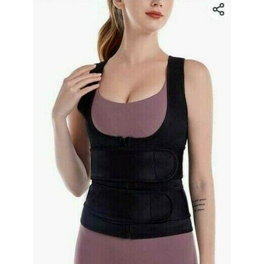 Jasalu European And American Court Corset Waist Adjustable Black, ( Sixe 2XL )